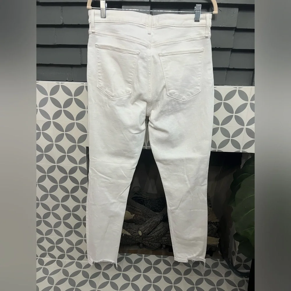 Abercrombie High Rise Super Skinny Jeans - Destroyed White color - size 31/12R - Picture 3 of 4